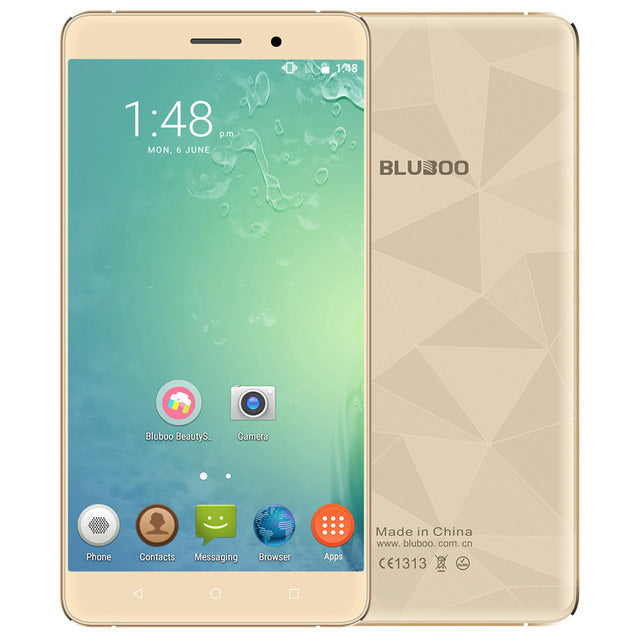 Original BLUBOO Maya 5.5" HD 3000mAh WCDMA Smartphone Android 6.0 MTK6580 Quad Core 2GB RAM 16GB ROM 8.0MP+13.0MP Mobile Phone