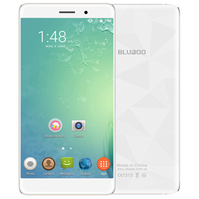 Original BLUBOO Maya 5.5" HD 3000mAh WCDMA Smartphone Android 6.0 MTK6580 Quad Core 2GB RAM 16GB ROM 8.0MP+13.0MP Mobile Phone