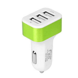 USB Car Charger 3 Port Phone Charger Adapter Socket 2A 2.1A 1A Car Styling USB Charger Universal  For Car-Styling