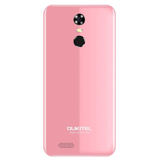 Oukitel C8 18:9 Aspect Ratio Mobile Phone 5.5"HD Quad Core 1.3GHZ 2GB/16GB ROM 13MP Android 7.0 3000mAh Rear Touch ID Smartphone