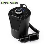 Onever Bluetooth HandsFree Car Kit FM Transmitter MP3 Player Dual USB Charger LED Display Micro SD TF U Disk AUX Music Playing