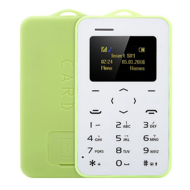 Original AEKU C6 Mini Emergency Card Phone Phone With Backup Wallet Phone Ultrathin Student Version Credit Card Bluetooth