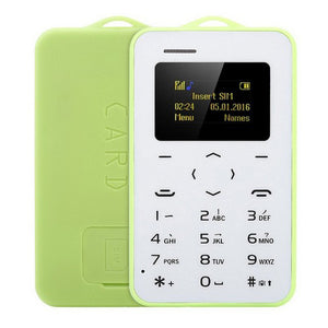 Original AEKU C6 Mini Emergency Card Phone Phone With Backup Wallet Phone Ultrathin Student Version Credit Card Bluetooth