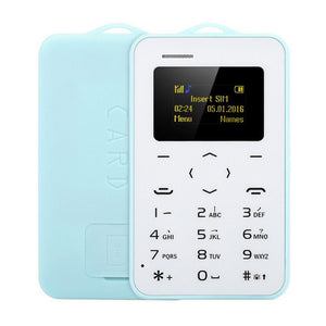 Original AEKU C6 Mini Emergency Card Phone Phone With Backup Wallet Phone Ultrathin Student Version Credit Card Bluetooth