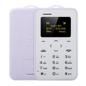 Original AEKU C6 Mini Emergency Card Phone Phone With Backup Wallet Phone Ultrathin Student Version Credit Card Bluetooth