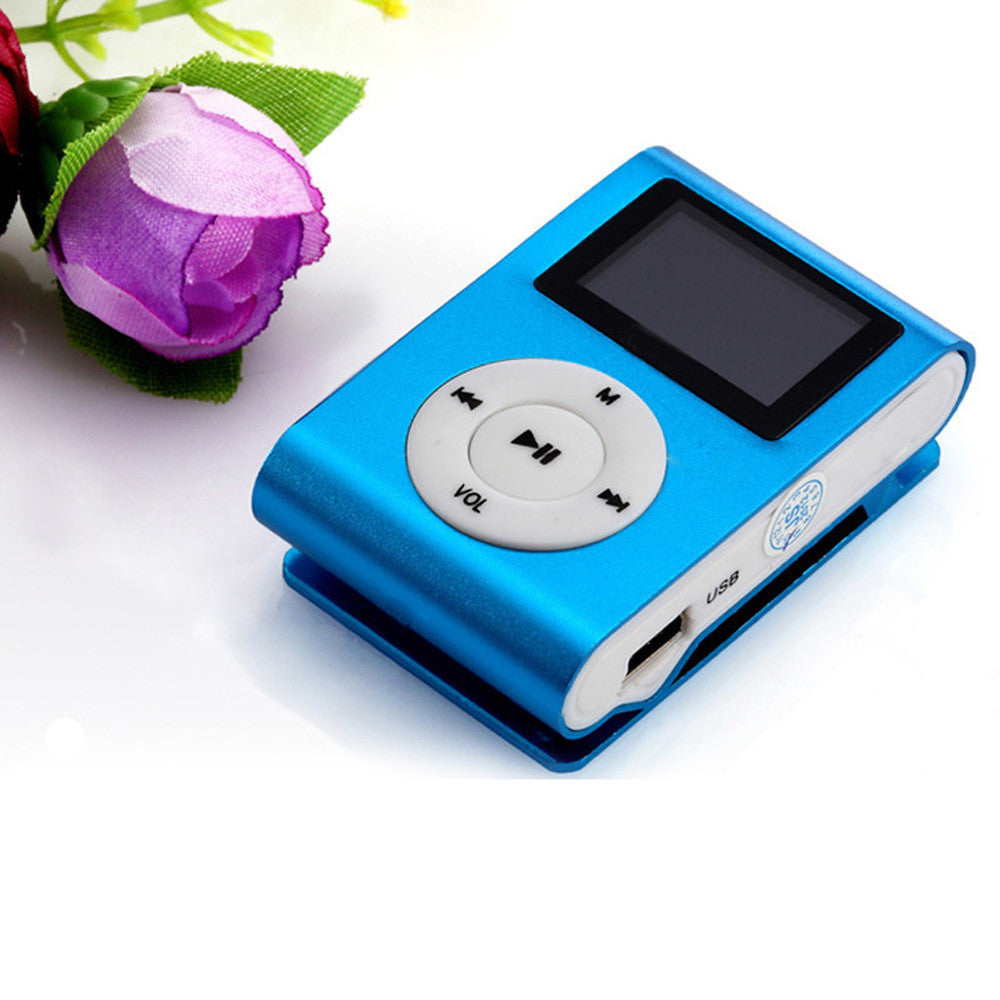 Mini USB Clip MP3 Player LCD Screen Support 32GB Micro SD TF Card