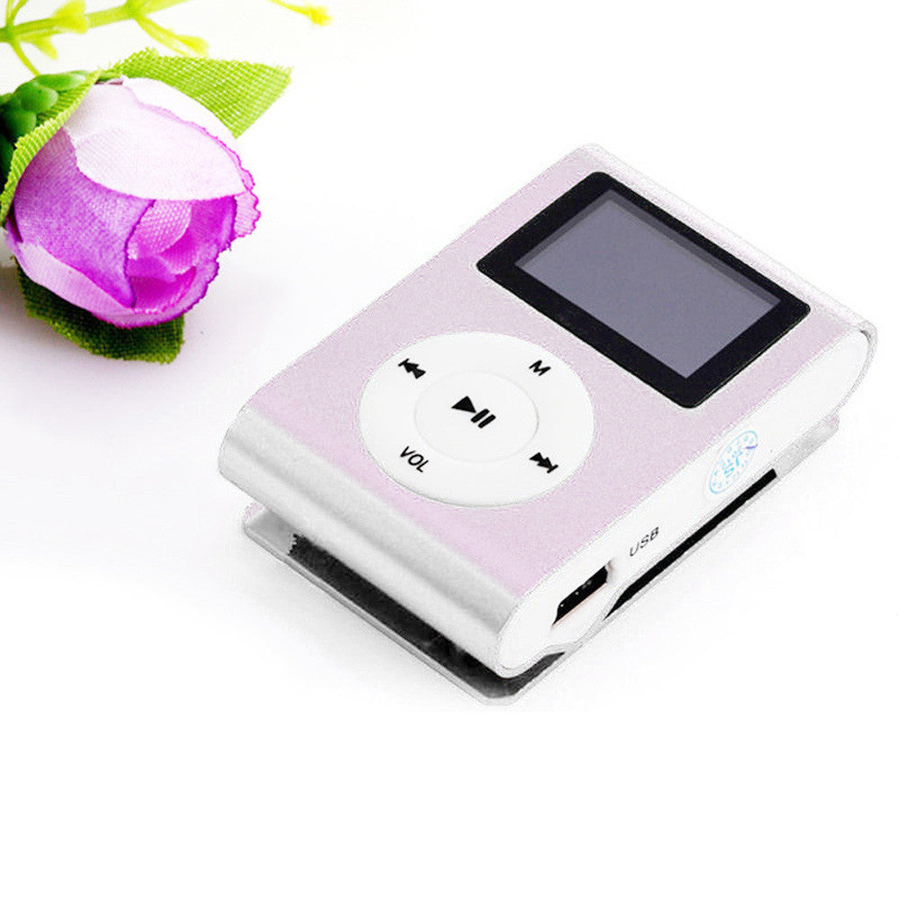 Mini USB Clip MP3 Player LCD Screen Support 32GB Micro SD TF Card