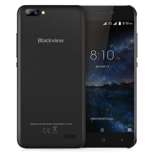 Blackview A7 Android 7.0 MTK6580A Quad Core 5.0" 16:9 HD IPS Screen 1GB+8GB 0.3MP+5MP Dual Rear Cams Bluetooth 4.1 3G Smartphone