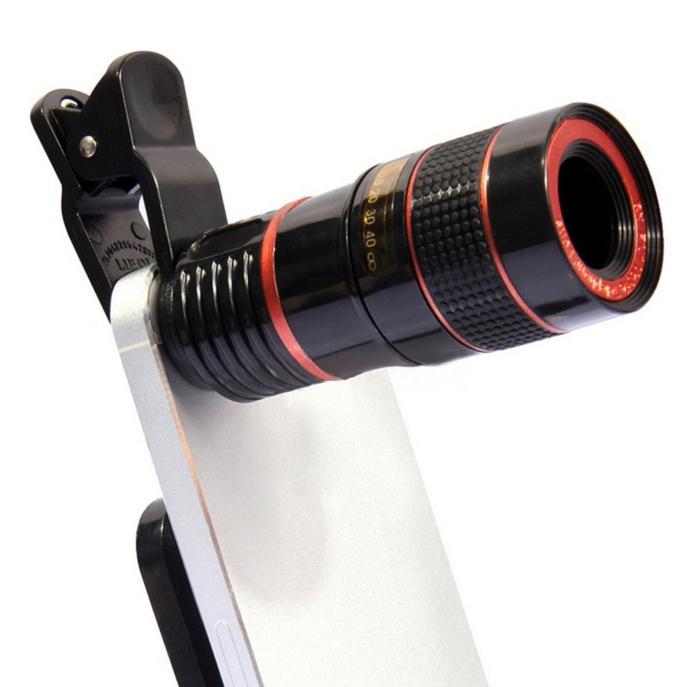 Universal Phone Camera 8X Lens Telescope Camera Lens HD 8X Optical Zoom Telescope Lens with Universal Clip for Mobile Phones