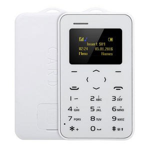 Original AEKU C6 Mini Emergency Card Phone Phone With Backup Wallet Phone Ultrathin Student Version Credit Card Bluetooth