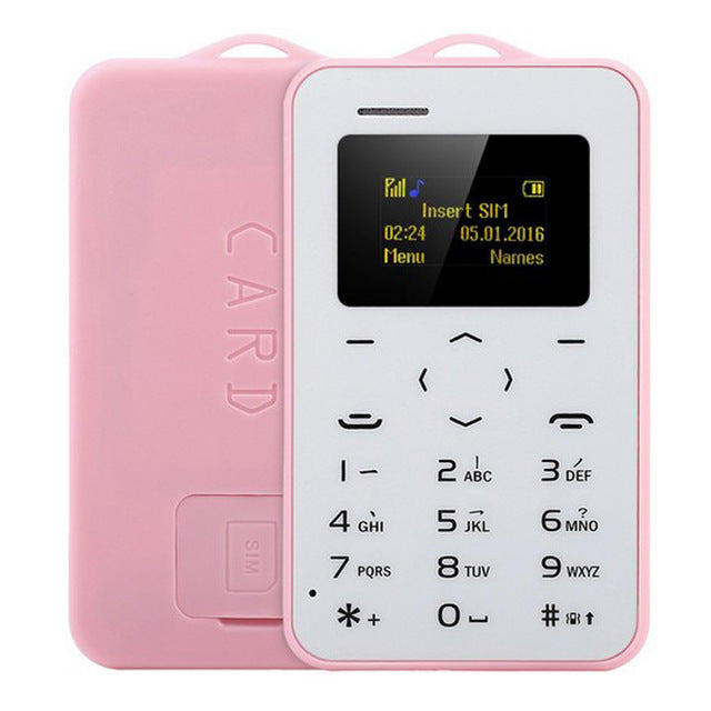 Original AEKU C6 Mini Emergency Card Phone Phone With Backup Wallet Phone Ultrathin Student Version Credit Card Bluetooth