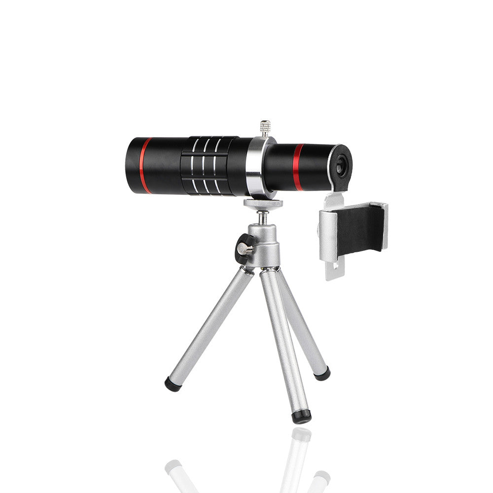 Powstro Mobile Phone Telescope 18X Optical Zoom Telescopes Phone's Camera Lens With Tripod For iPhone iPad Samsung HTC Tablet