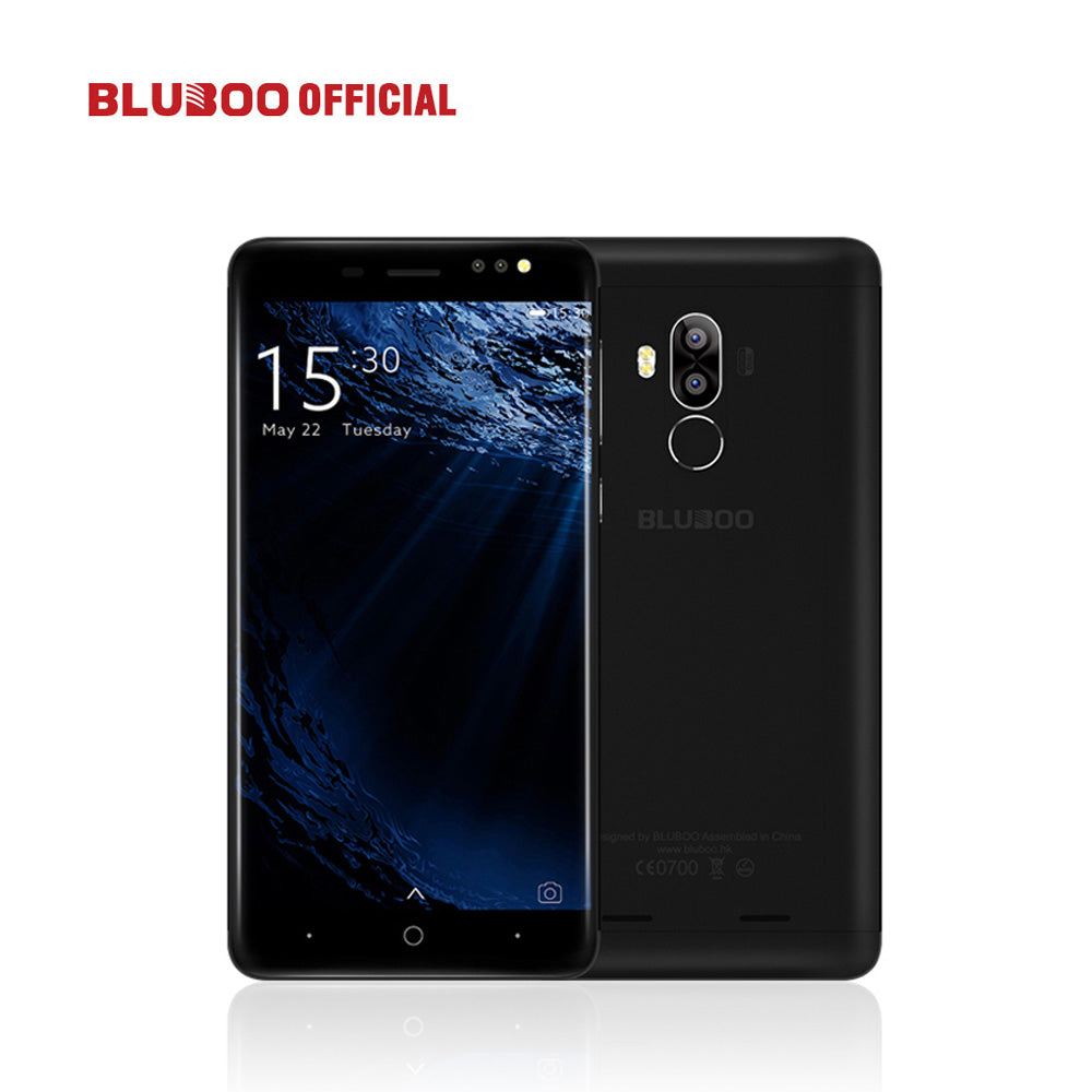 BLUBOO D1 5.0'' 3G Smartphone HD 8MP Dual Back Camera MTK6580 Quad Core 2G RAM 16G ROM Android 7.0 Nougat 2600mAh Mobile Phone