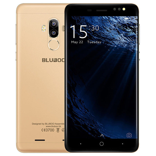 BLUBOO D1 5.0'' 3G Smartphone HD 8MP Dual Back Camera MTK6580 Quad Core 2G RAM 16G ROM Android 7.0 Nougat 2600mAh Mobile Phone