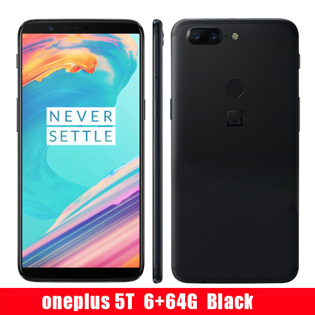 Stock Oneplus 5T 5 T 6 GB 64GB Snapdragon 835 Octa Core Smartphone 6.01"20.0MP 16.0MP Dual Camera LTE 4G Android 7.1