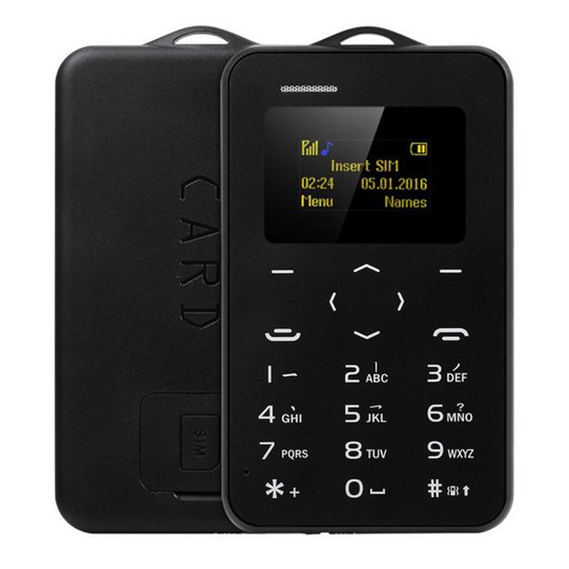 Original AEKU C6 Mini Emergency Card Phone Phone With Backup Wallet Phone Ultrathin Student Version Credit Card Bluetooth