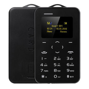 Original AEKU C6 Mini Emergency Card Phone Phone With Backup Wallet Phone Ultrathin Student Version Credit Card Bluetooth