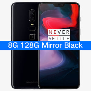 Oneplus 6 Mobile Phone 6GB/8GB RAM 64GB/128GB/256GB ROM 6.28" NFC Dual Camrea 20+16MP Snapdragon 845 Octa Core Android 8.1