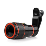 POWSTRO Universal 12X Zoom Telescope Phone Camera Lens with Clip for iPhone Samsung HTC Huawei Xiaomi Other Mobile Phones