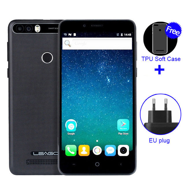 Leagoo Kiicaa Power 4000mAh 3G Mobile Phone 5.0inch 2G RAM 16G ROM MT6580A Quad Core Android 7.0 8.0MP Dual Back Camera