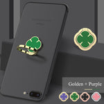 Powstro Four-leaf clover shape finger ring holder 360 degrees rotatable and 180 degrees foldable stand for smartphone