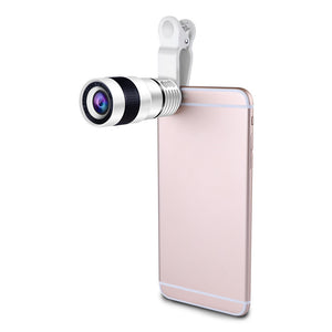 Powstro 8X Zoom Phone Telephoto Camera Lens Special Design with Clip Mobile Phone Lens for iPhone Samsung HTC Smart Phone