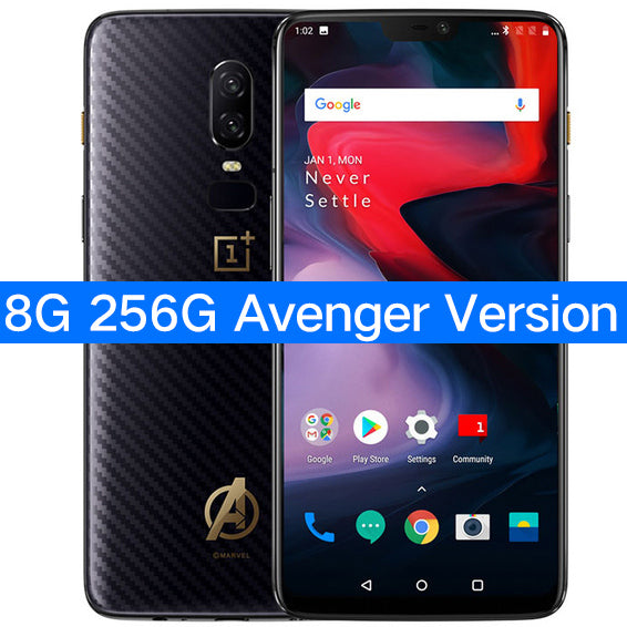 Oneplus 6 Mobile Phone 6GB/8GB RAM 64GB/128GB/256GB ROM 6.28" NFC Dual Camrea 20+16MP Snapdragon 845 Octa Core Android 8.1