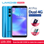 Umidigi A1 Pro Global Version Dual 4G LET Smartphone 18:9 Full Screen 3GB+16GB 3150mAh Android 8.1 Face ID MT6739 Cellphone