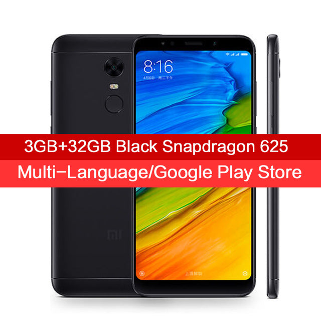 Global Version Xiaomi Redmi 5 Plus 3GB 32GB/4GB 64GB Mobile Phones 18:9 Display Snapdragon 625 Octa Core 4000mAh MIUI 9.2=