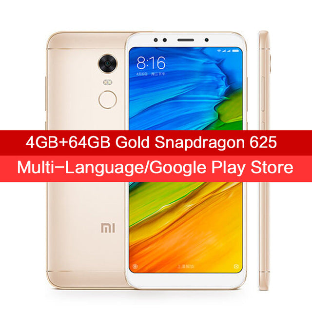 Global Version Xiaomi Redmi 5 Plus 3GB 32GB/4GB 64GB Mobile Phones 18:9 Display Snapdragon 625 Octa Core 4000mAh MIUI 9.2=