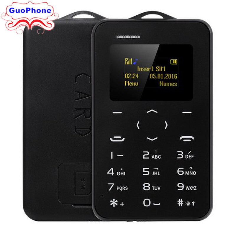 Original AEKU C6 Mini Emergency Card Phone Phone With Backup Wallet Phone Ultrathin Student Version Credit Card Bluetooth