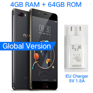 Original ZTE Nubia M2 4G LTE Snapdragon 625 Octa Core 5.5" 1080P 4G RAM 64GB ROM 16.0MP Camera 3630mAh Battery Mobile Phone