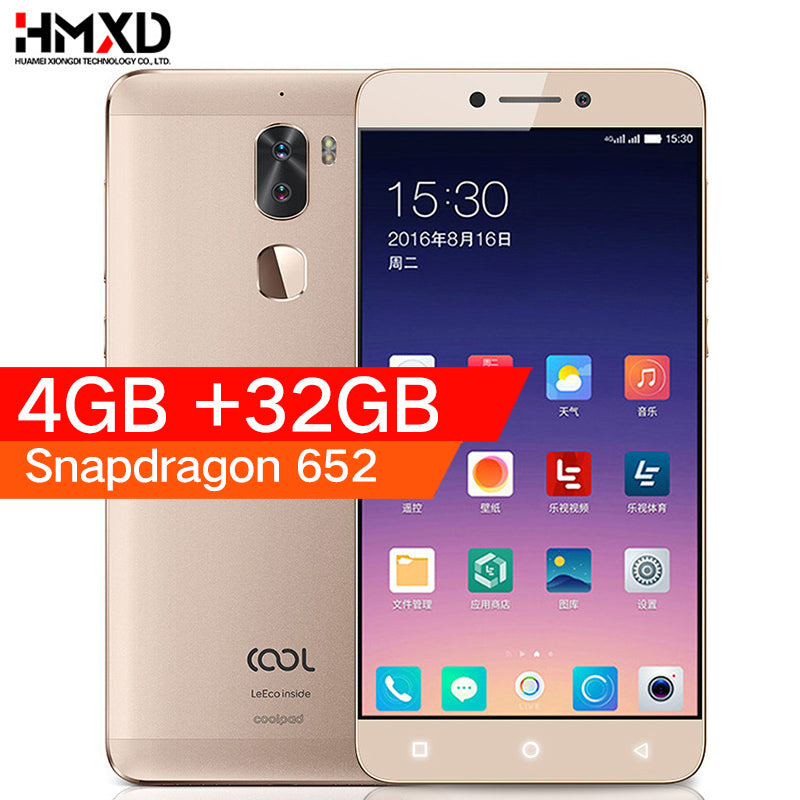 Original Leeco Letv cool 1 4G RAM 32G ROM Coolpad Cool1 4G LTE Mobile Phone Snapdragon 652 5.5" FHD Dual Rear Camera Fingerprint