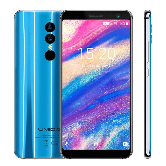 Umidigi A1 Pro Global Version Dual 4G LET Smartphone 18:9 Full Screen 3GB+16GB 3150mAh Android 8.1 Face ID 13MP MT6739 Cellphone