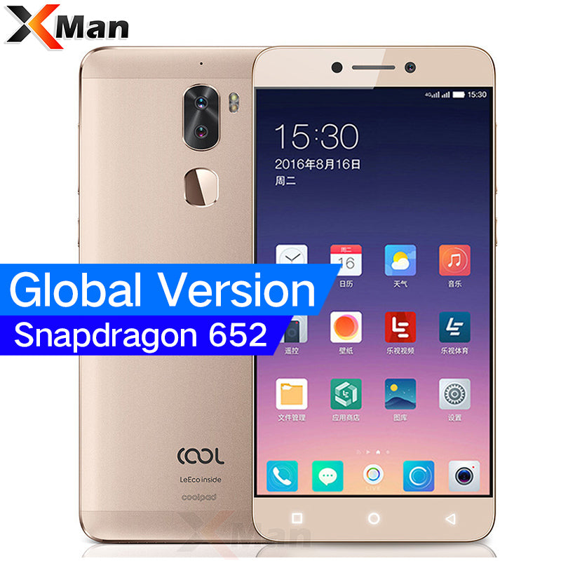 Global Version Original Leeco Cool 1 Dual Letv Coolpad Cool 1 3GB/4GB RAM 32GB Snapdragon 652 Mobile Phone 5.5" 13MP Dual Camera