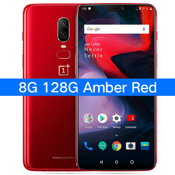 Oneplus 6 Mobile Phone 6GB/8GB RAM 64GB/128GB/256GB ROM 6.28" NFC Dual Camrea 20+16MP Snapdragon 845 Octa Core Android 8.1