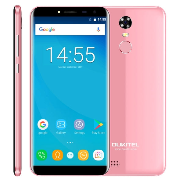 OUKITEL C8 5.5 inch Mobile Phone RAM 2GB ROM 16GB Fingerprint ID Android 7.0 MTK6850A Quad Core WCDMA 3G Dual SIM GPS Smartphone