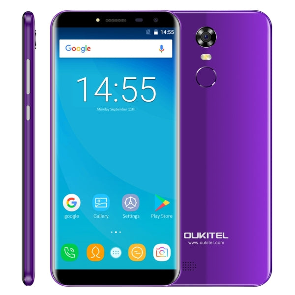 OUKITEL C8 5.5 inch Mobile Phone RAM 2GB ROM 16GB Fingerprint ID Android 7.0 MTK6850A Quad Core WCDMA 3G Dual SIM GPS Smartphone