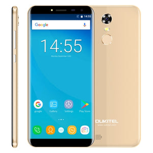 OUKITEL C8 5.5 inch Mobile Phone RAM 2GB ROM 16GB Fingerprint ID Android 7.0 MTK6850A Quad Core WCDMA 3G Dual SIM GPS Smartphone