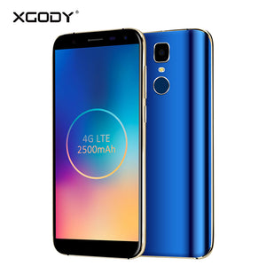 XGODY 5.5 inch Android 7.0 4G LTE Smartphone Unlock Touch Mobile Phone Cellphone D24 Pro MTK6580 Quad Core 2GB 16GB 18:9 13.0MP