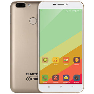 Oukitel U20 Plus 4G Mobile phone Android 7.0 5.5inch IPS FHD MTK6737T Quad Core 13MP Dual Lens Back Camera 2GB + 16GB Smartphone